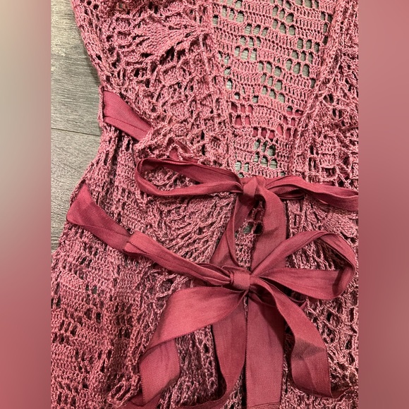 🚫SOLD🚫 RARE Vintage Betsey Johnson Crochet Duster Cardigan - Picture 3 of 6